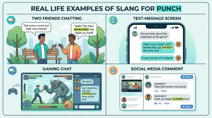 Real Life Examples of Slang for Punch