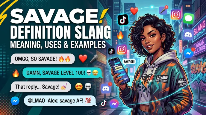 savage definition slang